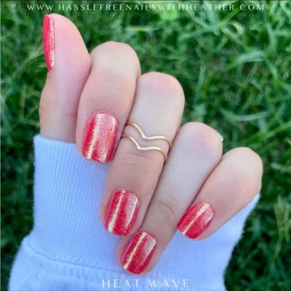 *Retired* Color Street: Heat Wave | Orange Red Gold Summer Beach Shimmer Bright